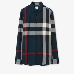 Men’s Burberry navy blue dress shirt